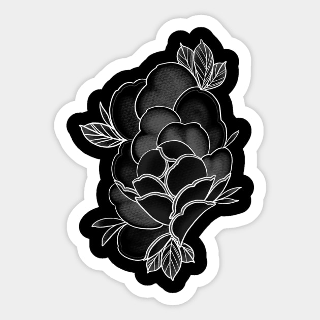 Peony Sticker by Jocoric